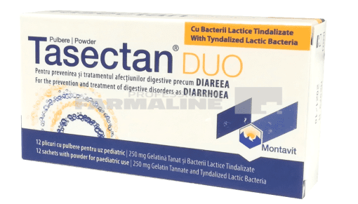 Tasectan Duo Copii 250 mg 12 Plicuri Monavit