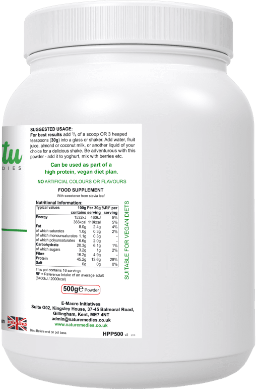 Hemp Seed Powder Protein Boost 500g 17.6oz 3