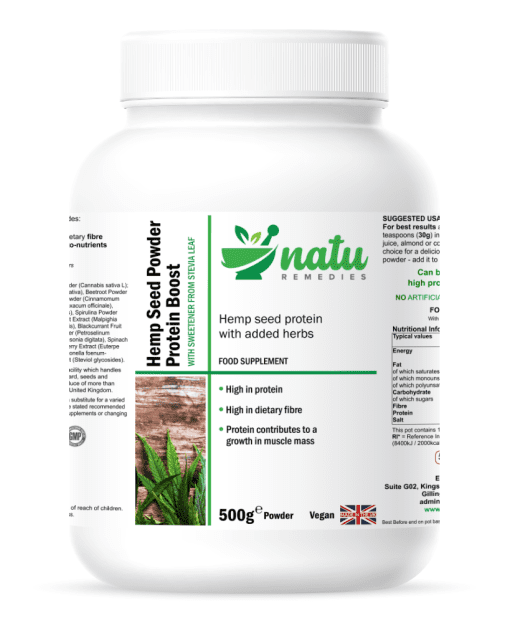 Hemp-Seed-Powder-Protein-Boost-500g-Naturalremedies-UK