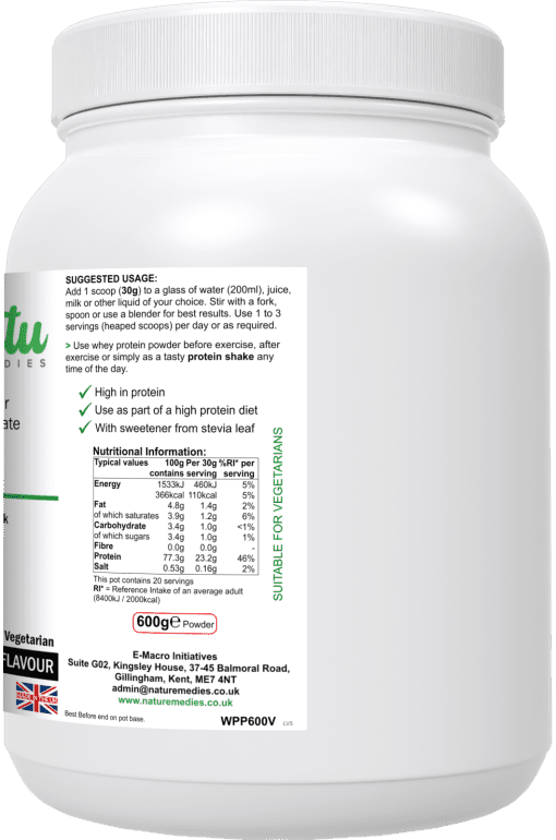 Whey Protein Powder Boost Vanilla 600g 21oz nourishment