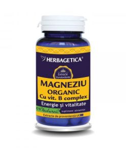 Magneziu Organic cu Vitamina B complex60 capsule Herbagetica Naturemedies UK
