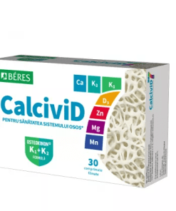Calcivid pentru sistemul osos, 30 comprimate filmate, Beres
