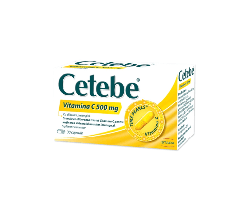 Cetebe Vitamina C 600mg, 30 caps, Stada