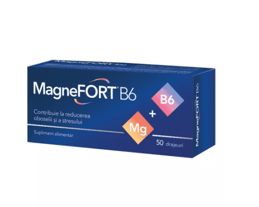 Magnefort B6, 50 drajeuri, Biofarm
