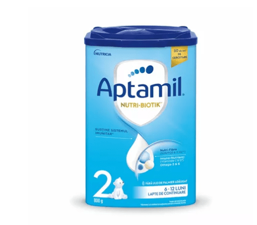 Lapte praf de continuare Nutri-Biotik 2, 6-12 luni, 800 g, Aptamil