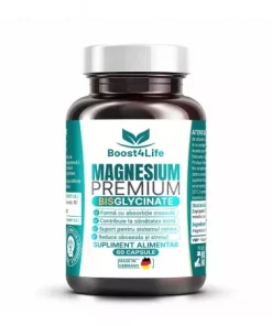 Magneziu Bisglycinat Premium, 60 capsule, Boost4Life