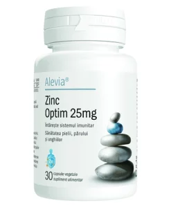 Zinc Optim, 25 mg, 30 capsule vegetale, Alevia