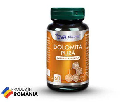 Dolomita pura, 60 capsule, Dvr Pharm 3 Dolomita pura, 60 capsule, Dvr Pharm
