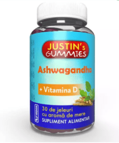 Jeleuri Ashwagandha + Vitamina D Justins, 30 bucati, Justin Pharma