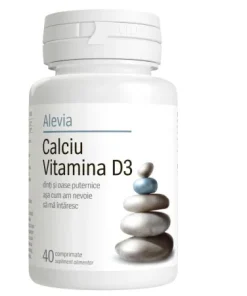 Calciu Vitamina D3, 40 comprimate, Alevia