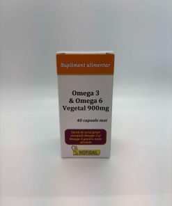 Omega 3 & Omega 6 vegetal, 900 mg, 40 capsule, Hofigal