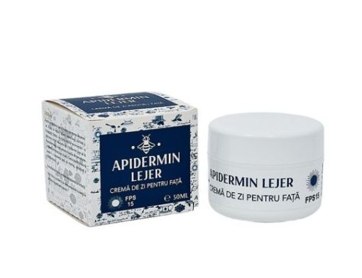 Crema hidratanta de zi Apidermin Lejer SPF 15, 50 ml, Complex Apicol