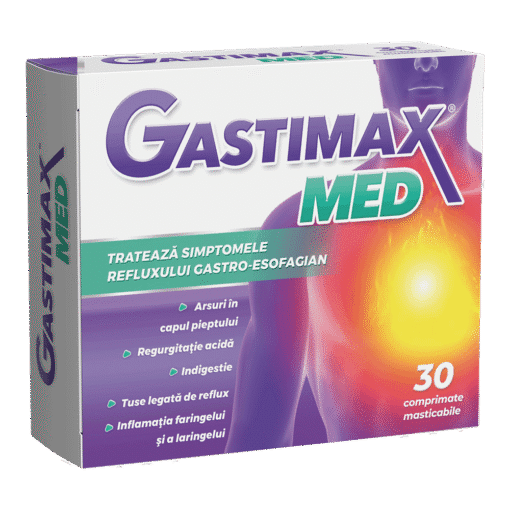 Gastimax Med, 30 comprimate masticabile, Fiterman