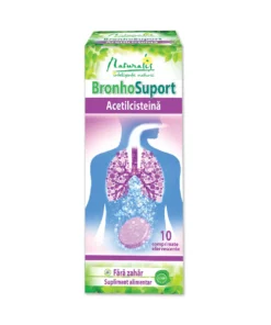 BronhoSuport Acetilcisteina 600mg, 10 comprimate efervescente, Naturalis