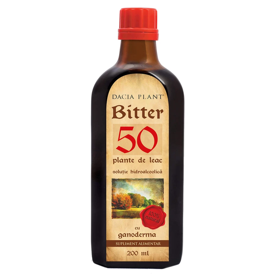 Bitter din 50 de Plante cu Ganoderma 200 ml, Dacia Plant 2 Bitter din 50 de Plante cu Ganoderma 200 ml, Dacia Plant