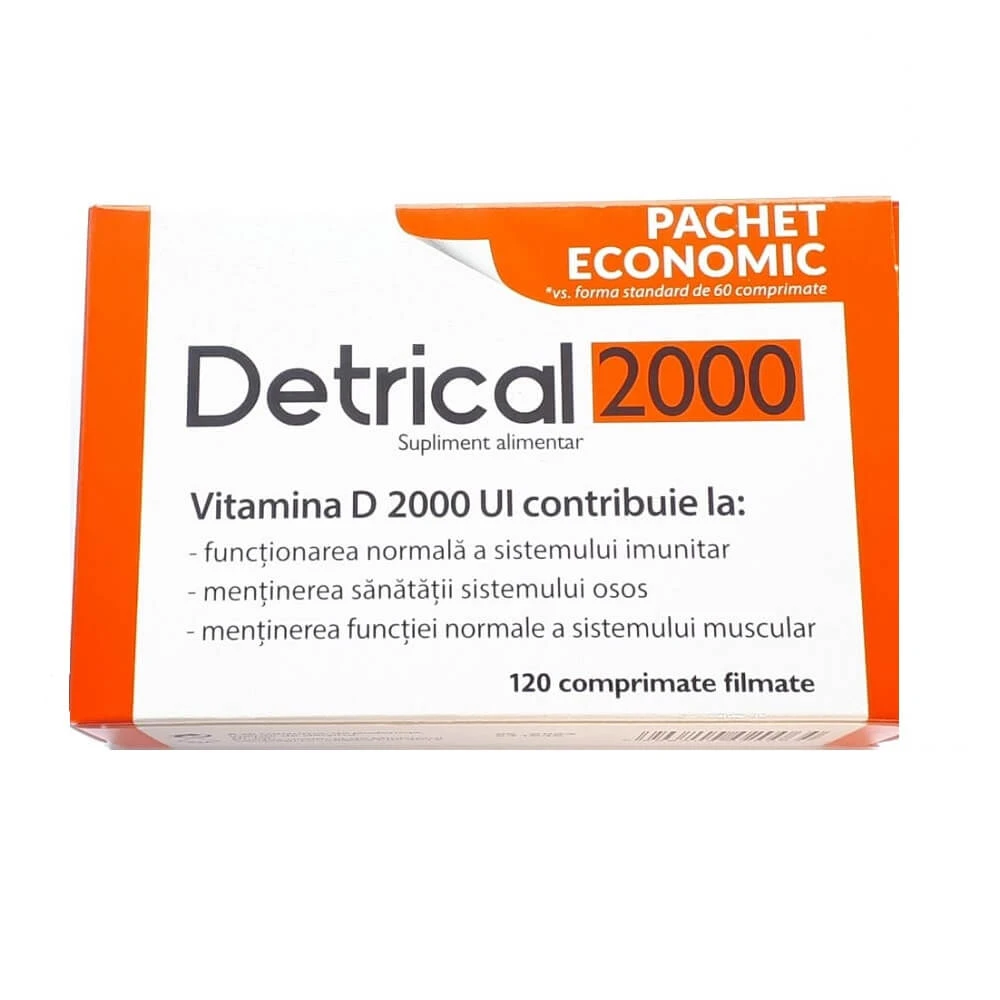 Detrical Vitamina D 2000 UI, 120 comprimate filmate, Zdrovit 2 Detrical Vitamina D 2000 UI, 120 comprimate filmate, Zdrovit