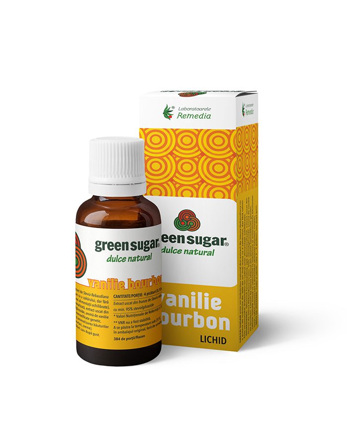 Green Sugar Lichid cu Aroma de Vanilie 50 ml, Remedia 3 Green Sugar Lichid cu Aroma de Vanilie 50 ml, Remedia