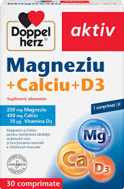 Magneziu + Calciu + D3, 30 comprimate, Doppelherz