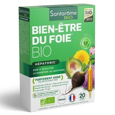 Hepatonic Bien-être du Foie Bio, 20 fiole, Santarome 3 Hepatonic Bien-être du Foie Bio, 20 fiole, Santarome