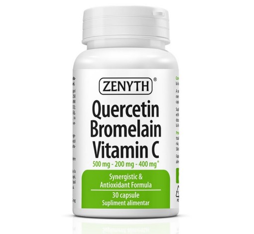 Zenyth Quercetin Bromelaină Vitamina C, 30 capsule 3 Zenyth Quercetin Bromelaină Vitamina C, 30 capsule