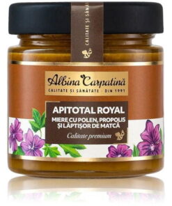 Apitotal Royal – miere cu polen, propolis și lăptișor de matcă, 270 g, Albina Carpatină