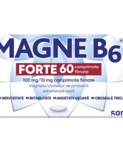 Magne B6 Forte, 100 mg 10 mg, 60 comprimate filmate, Sanofi