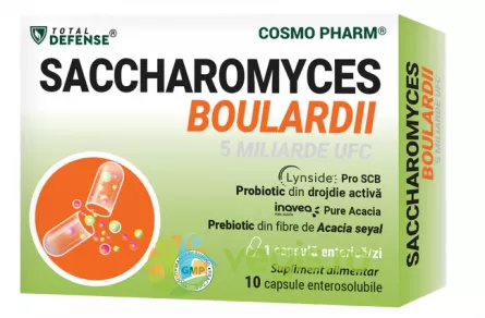 Saccharomyces Boulardii, 10 capsule, Cosmo Pharm 2 Cosmo Pharm Saccharomyces Boulardii, 10 cps