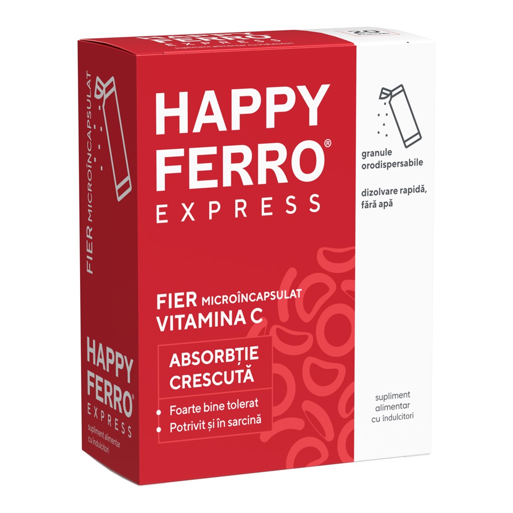 HappyFerro Express, 20 plicuri, Fiterman Pharma 2 HappyFerro Express, 20 plicuri, Fiterman Pharma