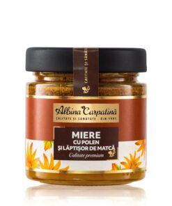 Miere cu Polen si Laptisor de Matca, calitate premium, 270 g, Albina Carpatina