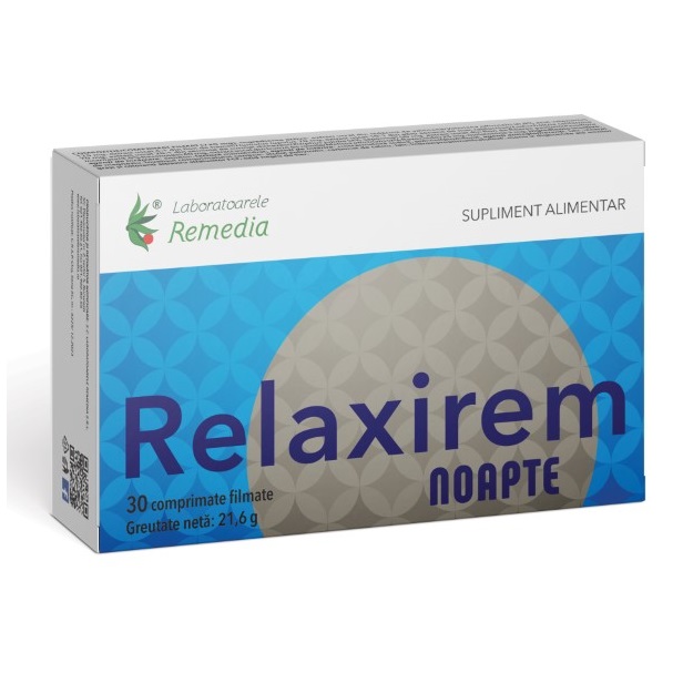 Relaxirem Noapte, 30 comprimate, Laboratoarele Remedia 3 Relaxirem Noapte, 30 comprimate, Laboratoarele Remedia