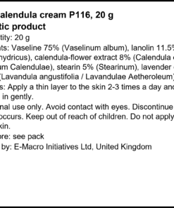 English label – Fares calendula cream P116 20 g
