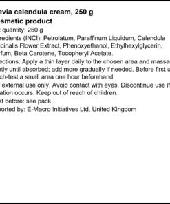 English label – Alevia calendula cream 250 g