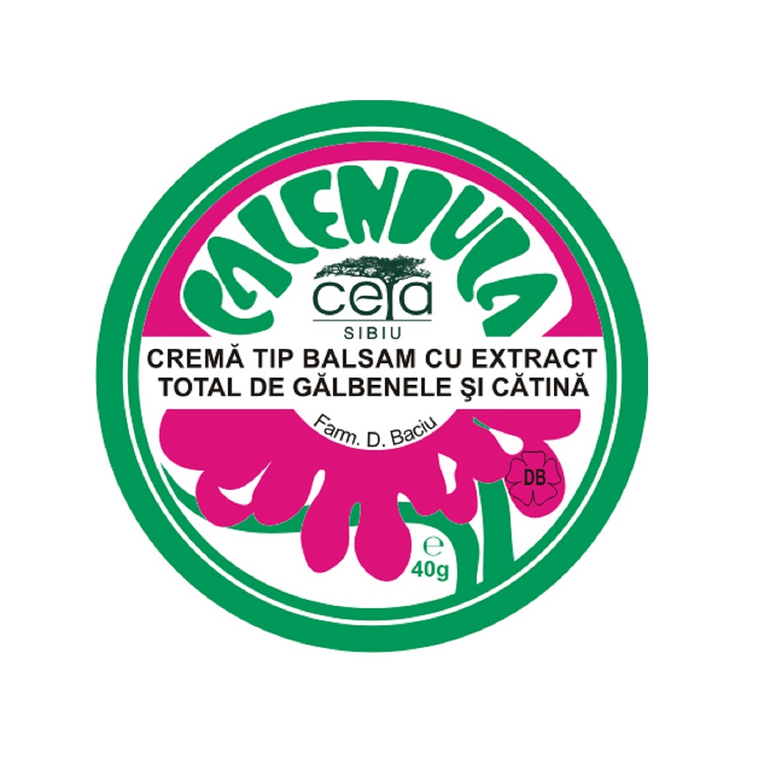 Unguent cu extract total de gălbenele și cătină, 40 g, Ceta Sibiu 3 Unguent cu extract total de galbenele si catina, 40 g, Ceta Sibiu