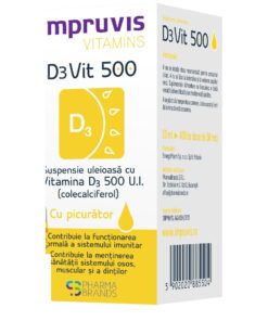 Impruvis D3Vit 500, vitamina D3 cu picurător, 20 ml
