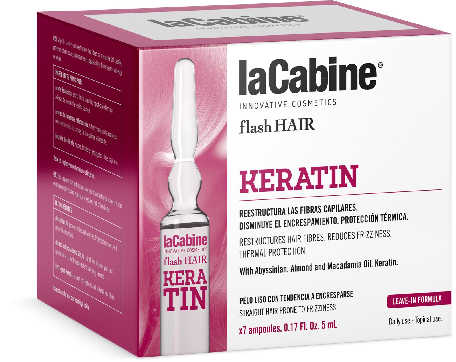 laCabine Flash Hair Keratin, 7 fiole x 5 ml 2 laCabine Flash Hair Keratin, 7 fiole x 5 ml