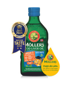 Ulei din ficat de cod Möller's Tutti Frutti, 250 ml